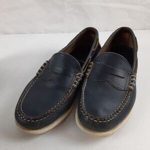 Allen Edmonds Kirkwood Mens Slip On Casual Penny Loafers Blue Leather Size 9.5D